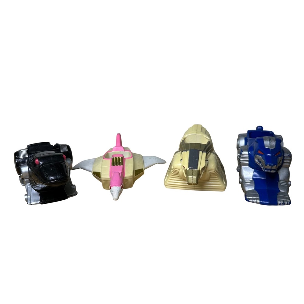 Vintage 1995 Saban Power Rangers Zords Vehicle Lot of 4 Falcon Lion‎ Bird Frog